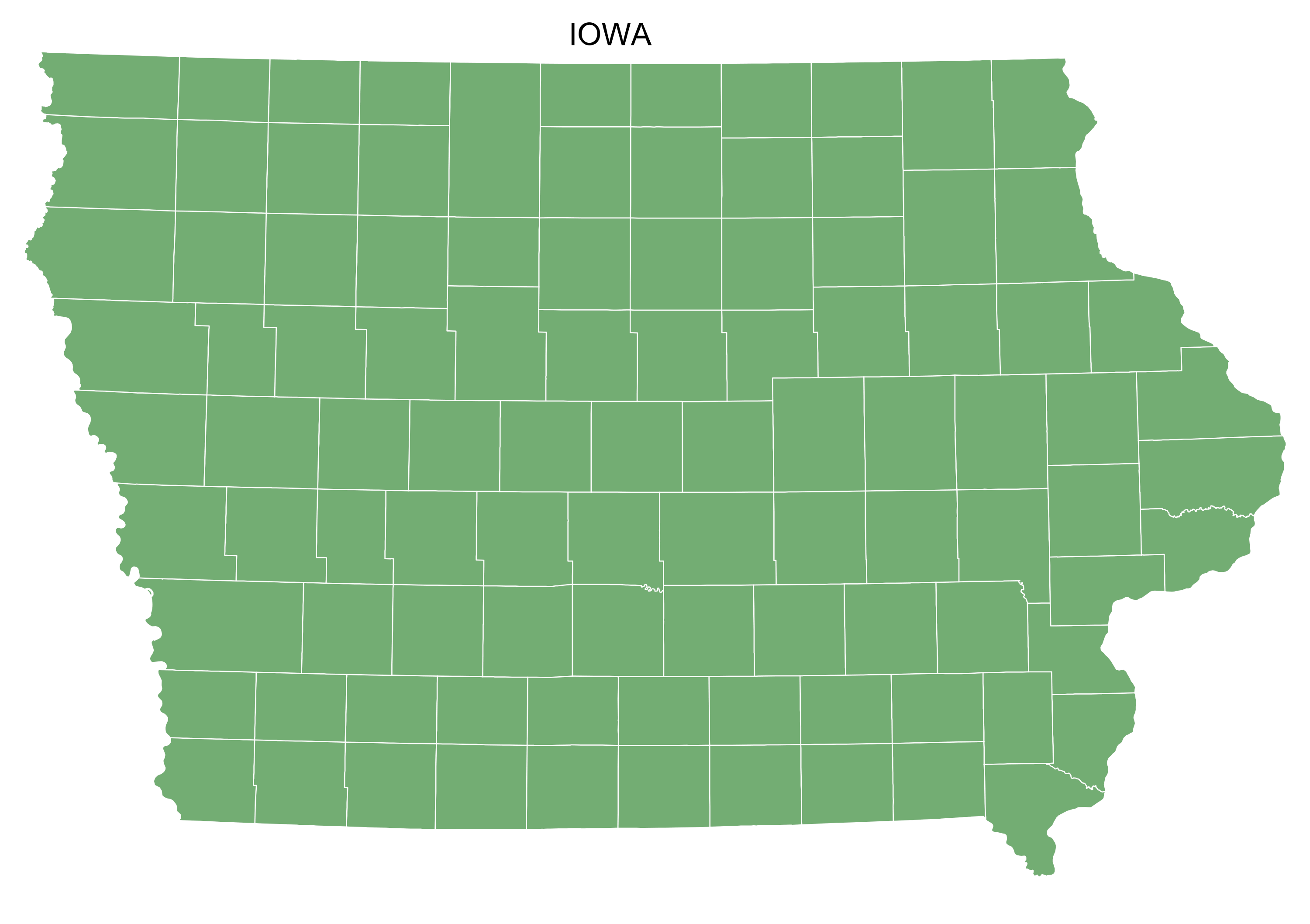 Iowa county map printable state map with county lines â diy projects patterns monograms designs templates