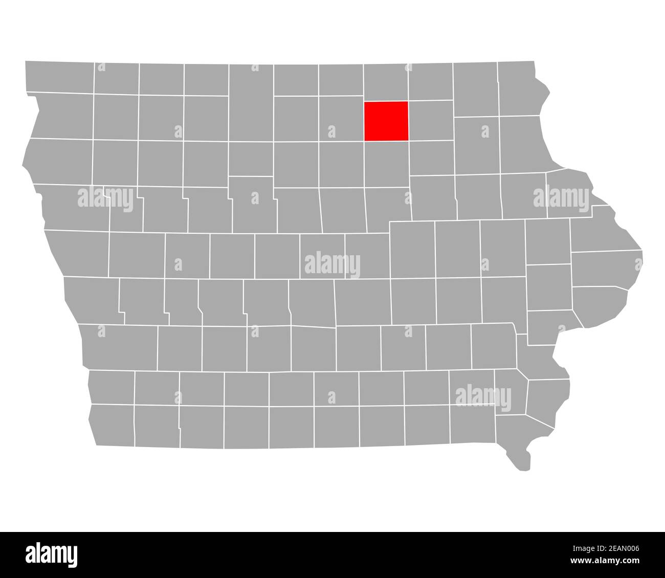 Iowa county map hi