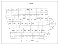 Iowa labeled map