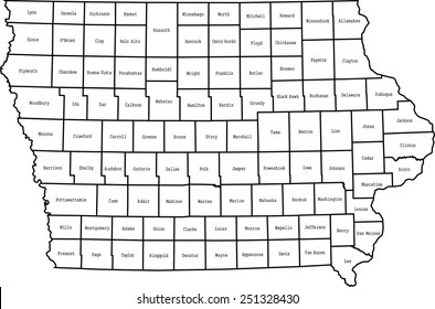 Iowa county map photos and images pictures