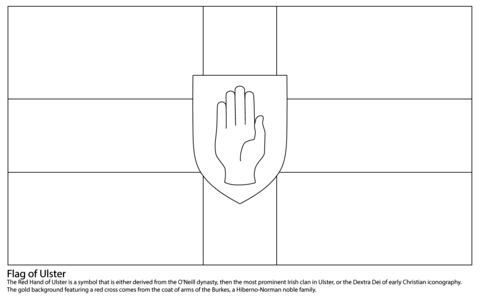 Flag of ulster coloring page free printable coloring pages