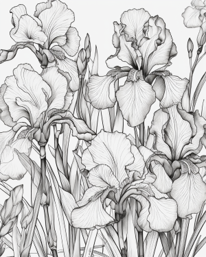 Iris printable pages