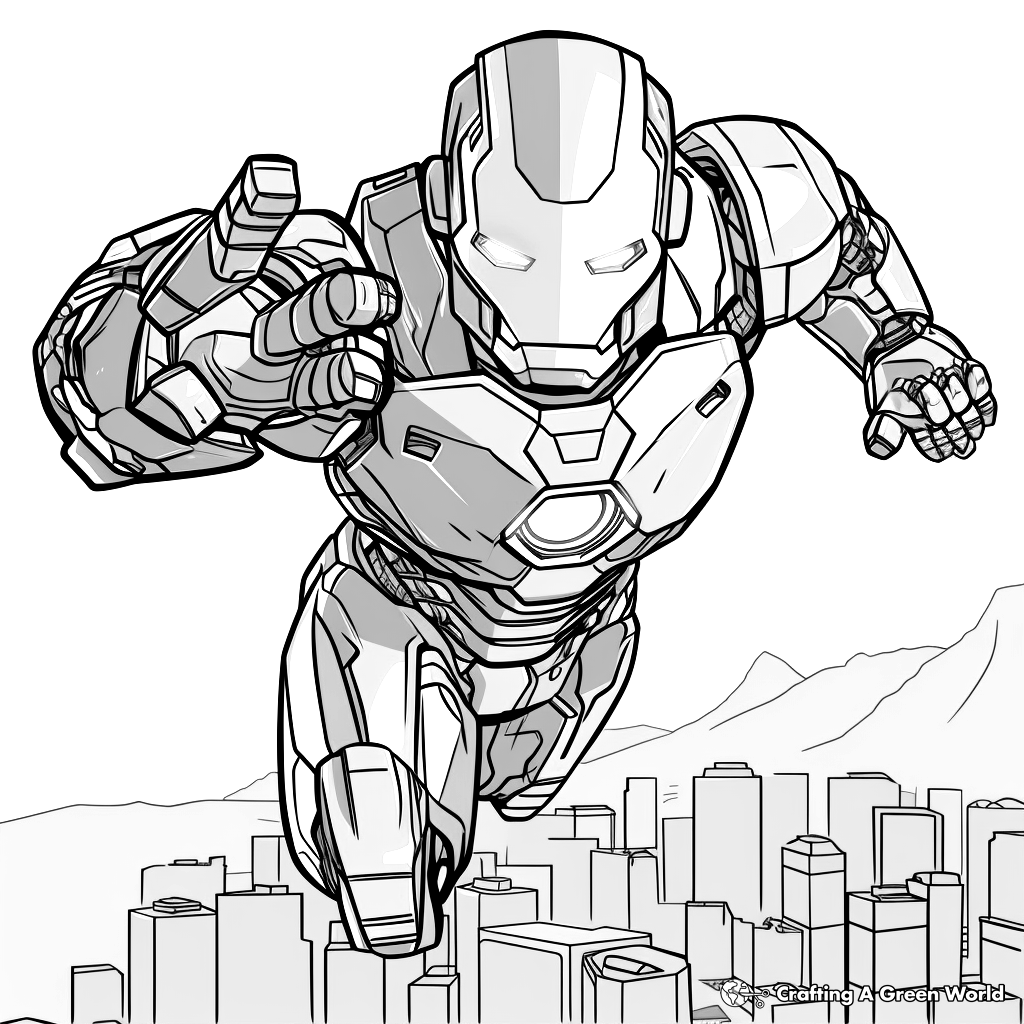 Iron man coloring pages