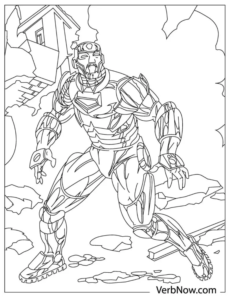 Free iron man coloring pages for download printable pdf