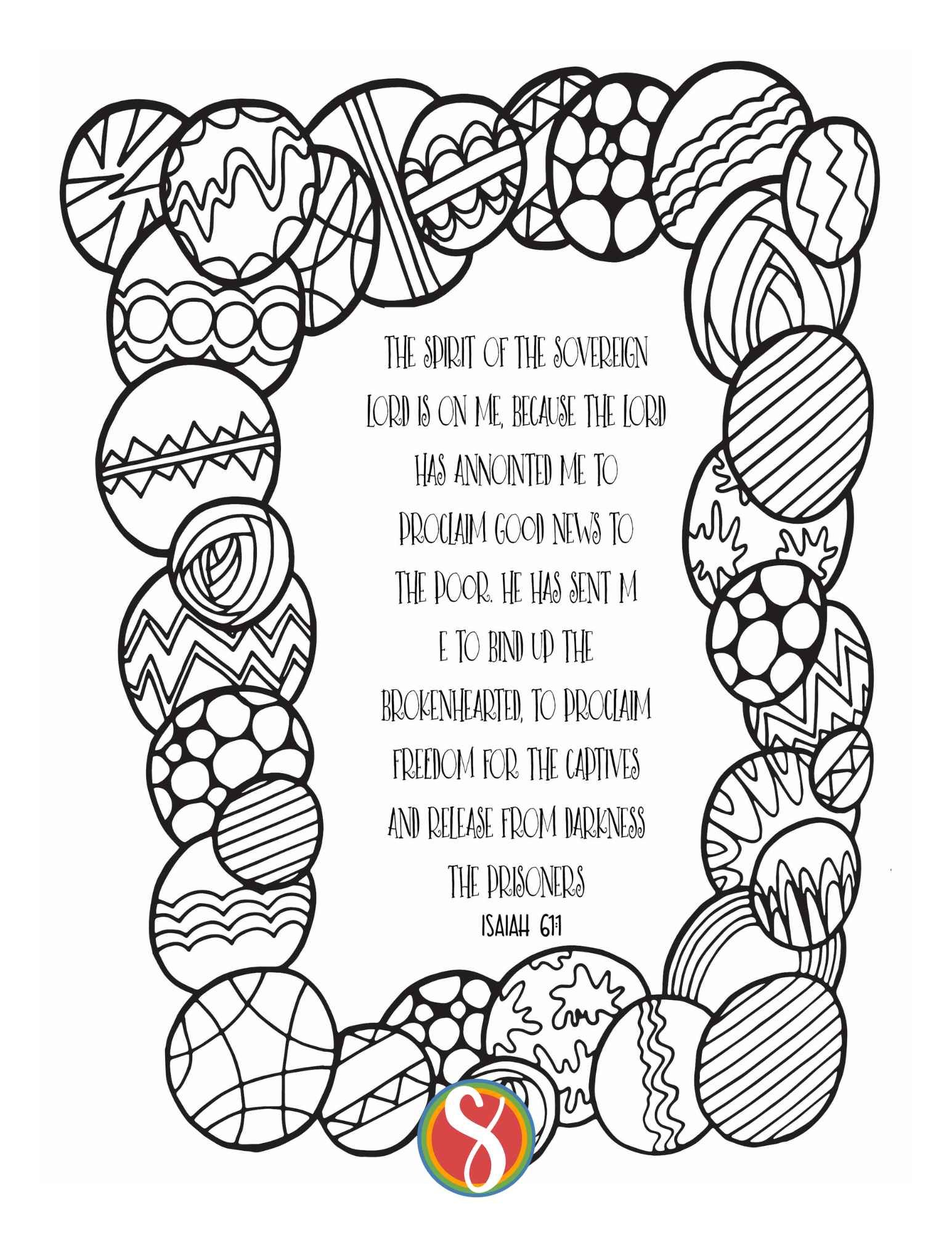 Free isaiah verses coloring pages â stevie doodles