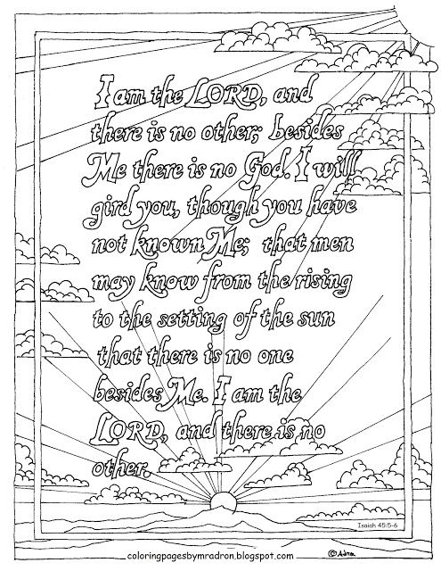 Coloring pages for kids by mr adron printable isaiah