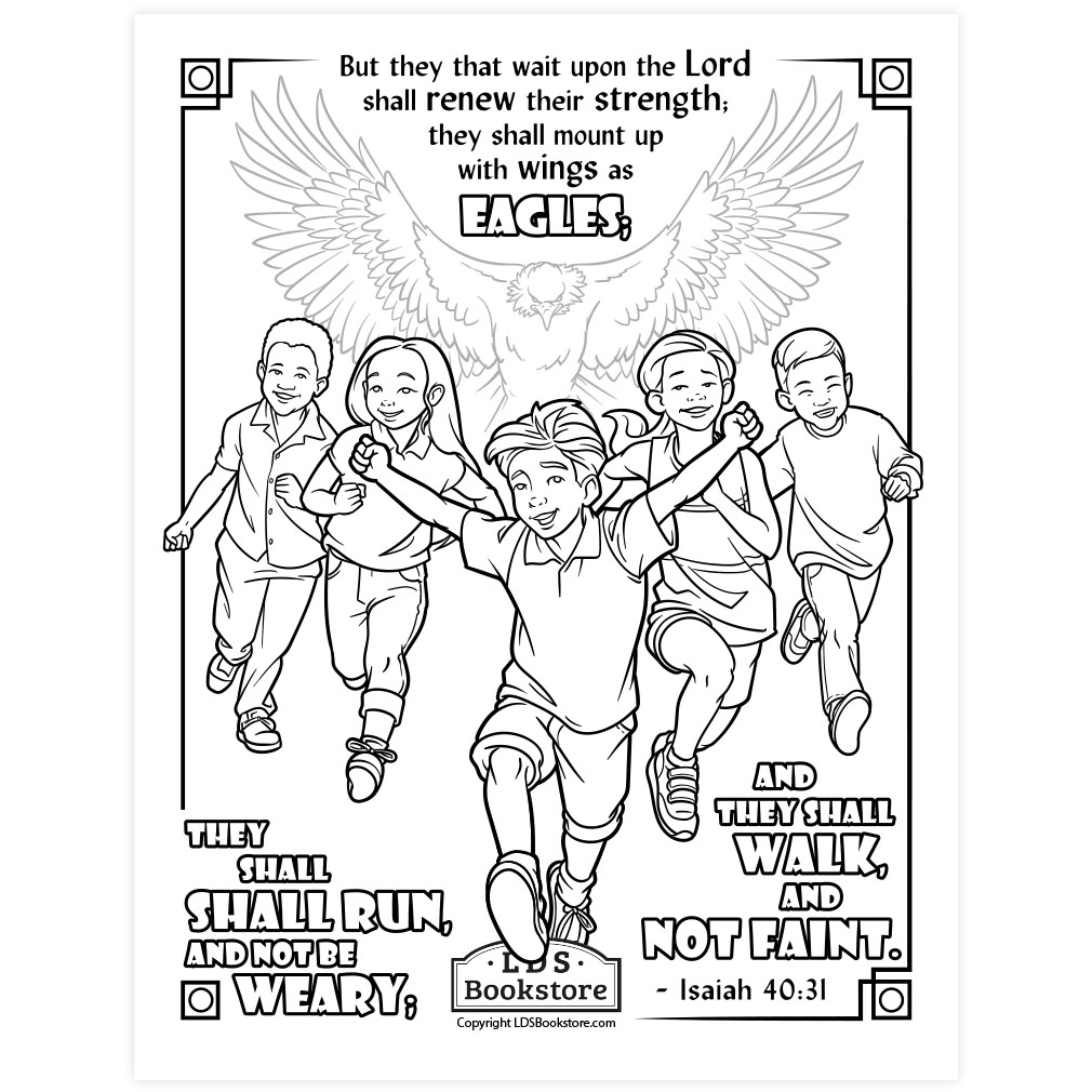 Run and not be weary coloring page