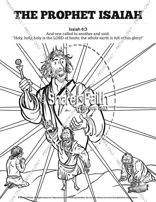 The prophet isaiah sunday school coloring pages â