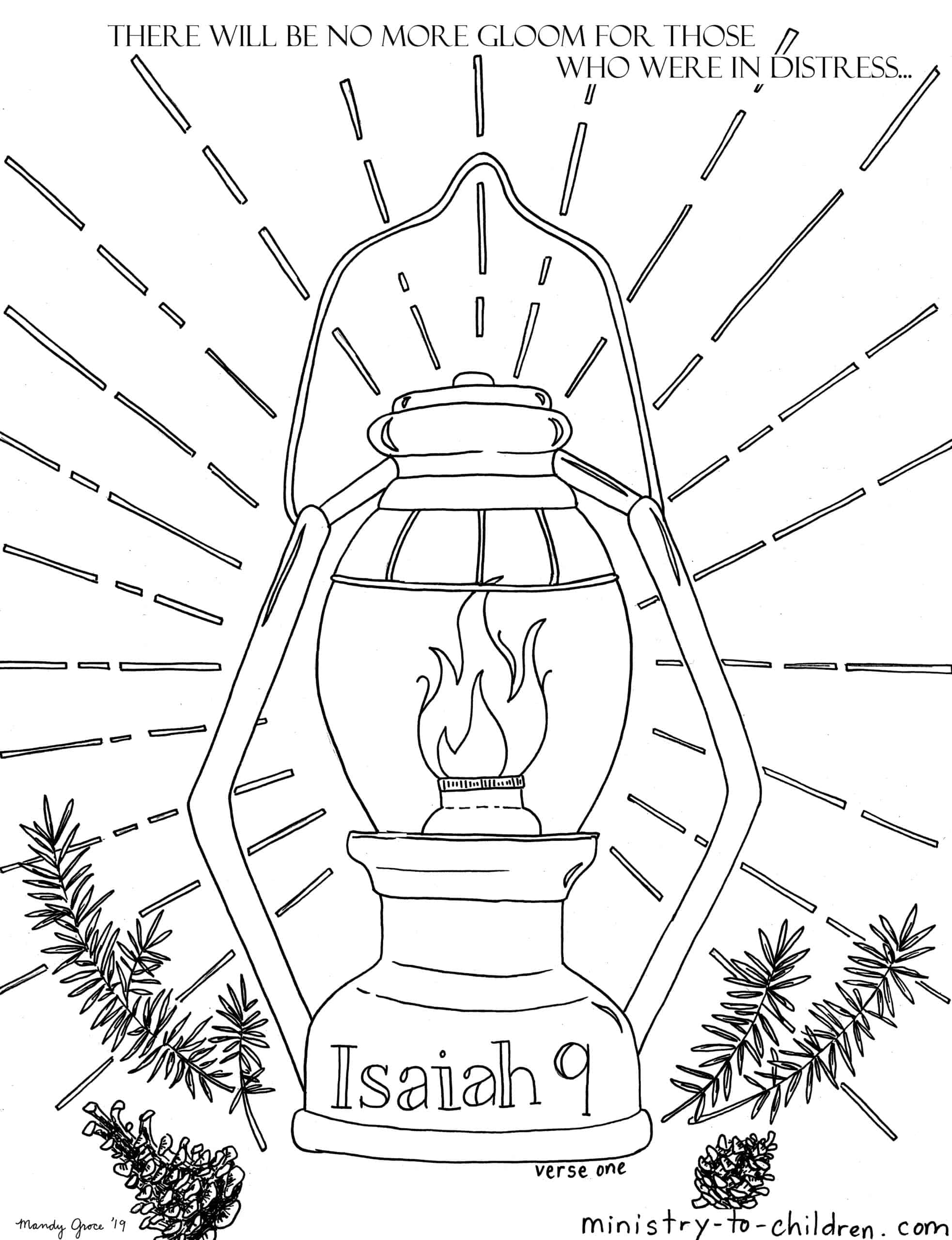 Isaiah coloring pages people in darkness have seen a great light