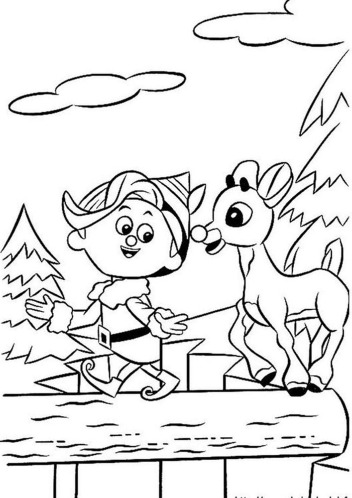 Rudolph the red nosed reindeer coloring pages