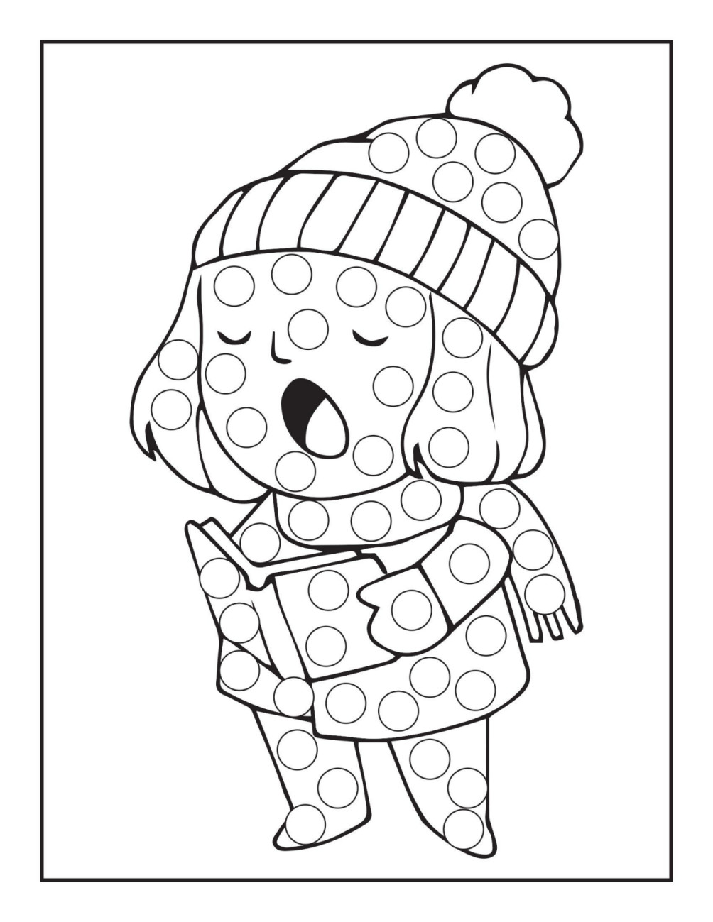 Draw christmas coloring page for kids by mdforhad