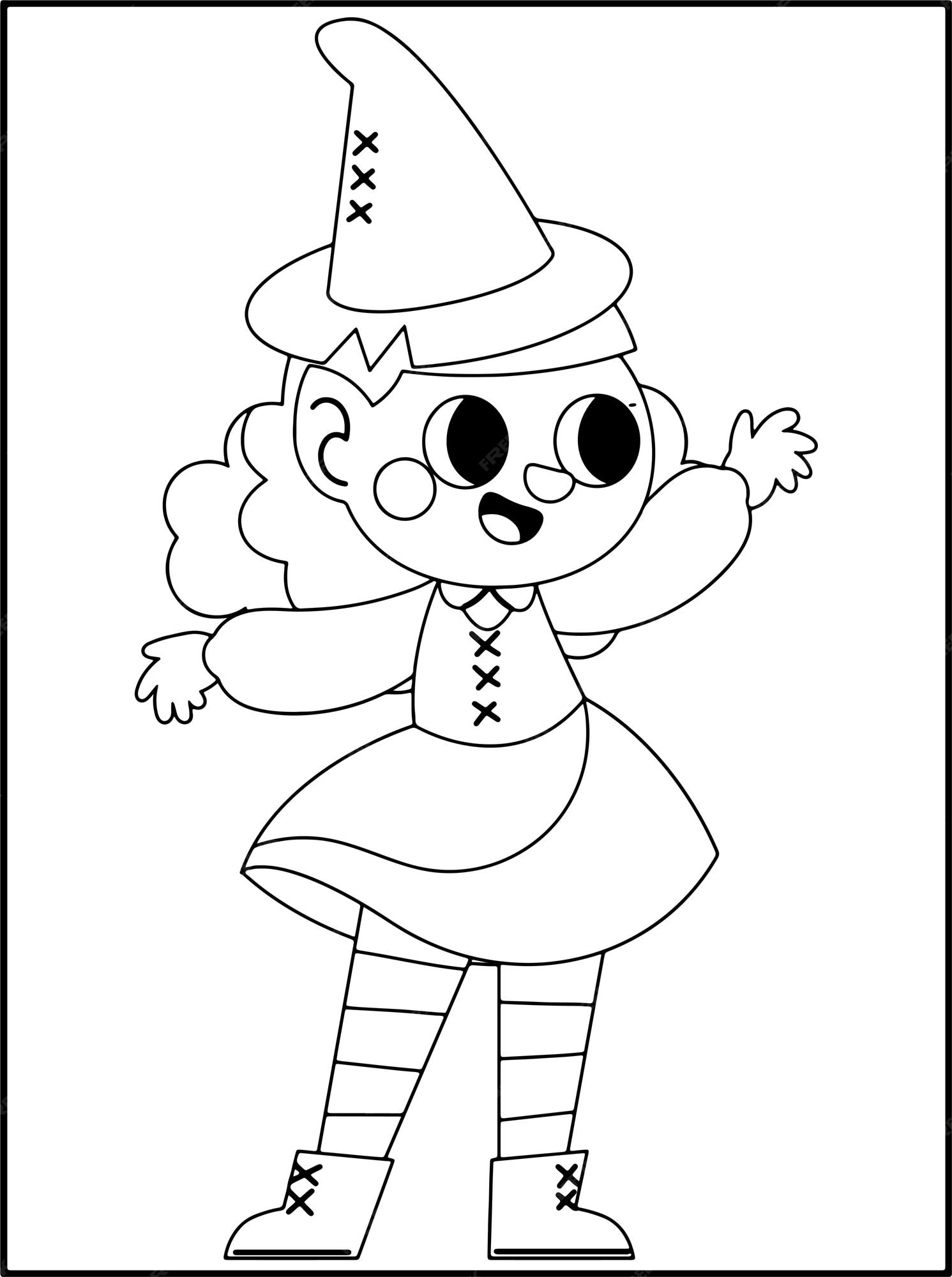 Premium vector halloween coloring book for kids