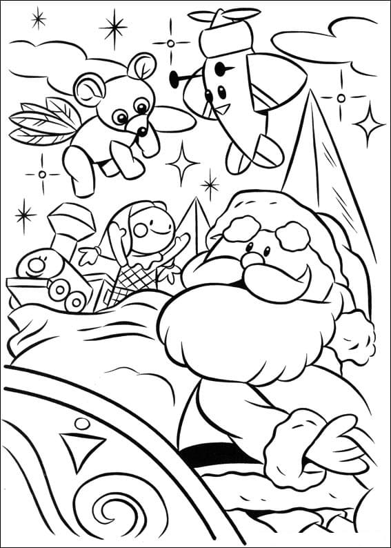 Santa from rudolph coloring page