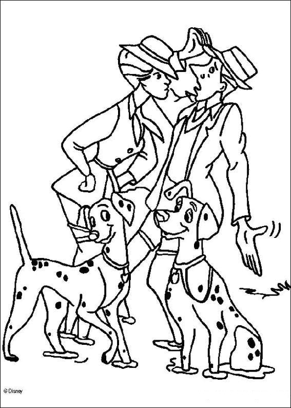 Dalmatians meet coloring page