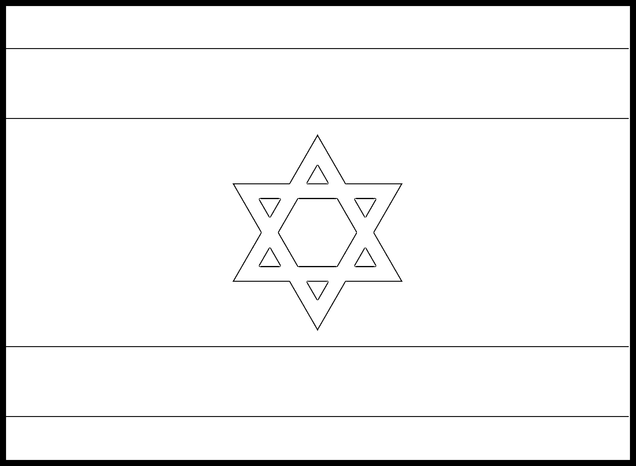 Israel flag colouring page â flags web