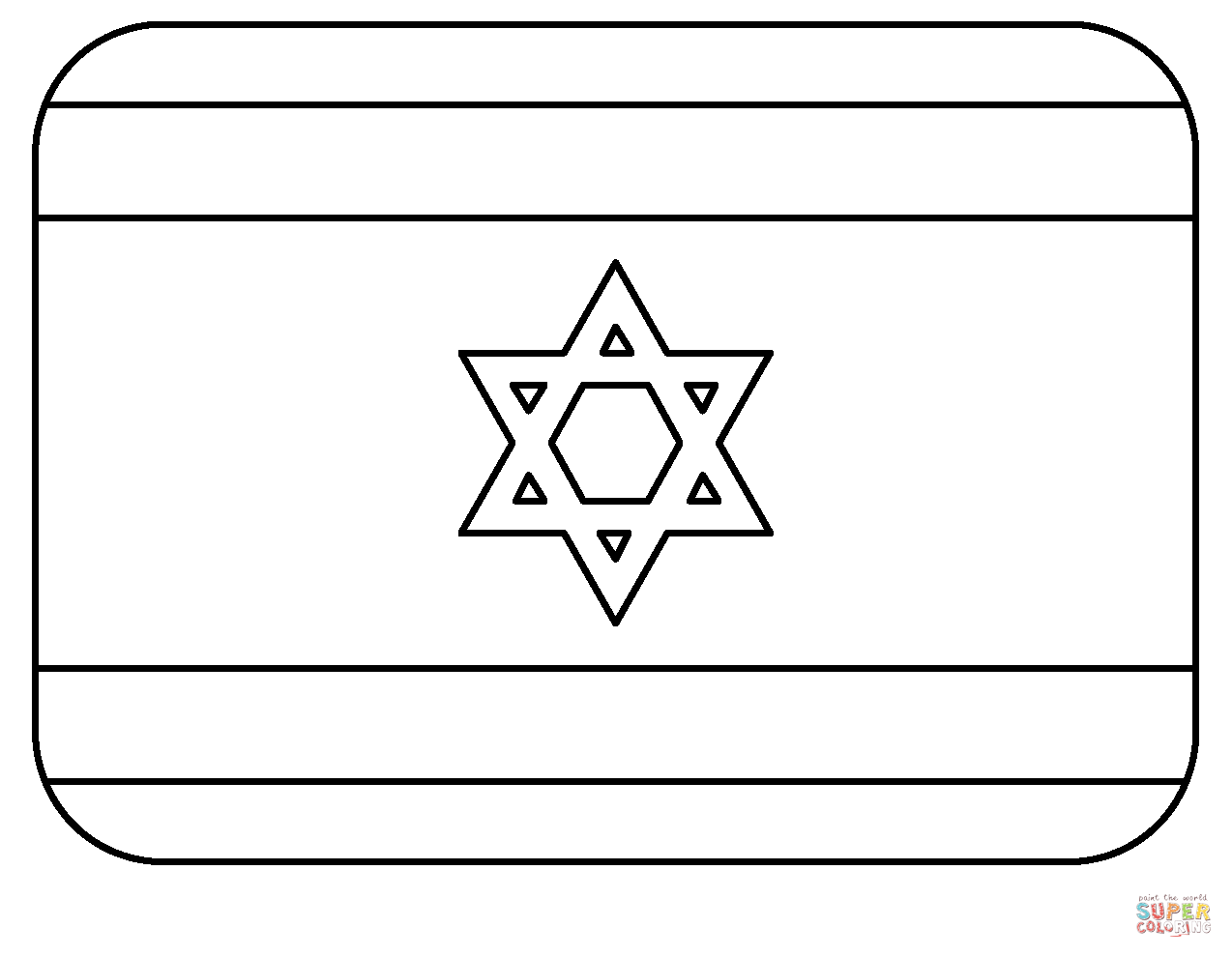 Flag of israel emoji coloring page free printable coloring pages