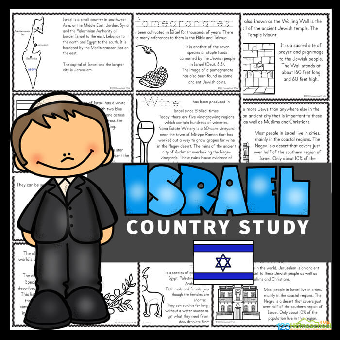 Free printable israel for kids mini