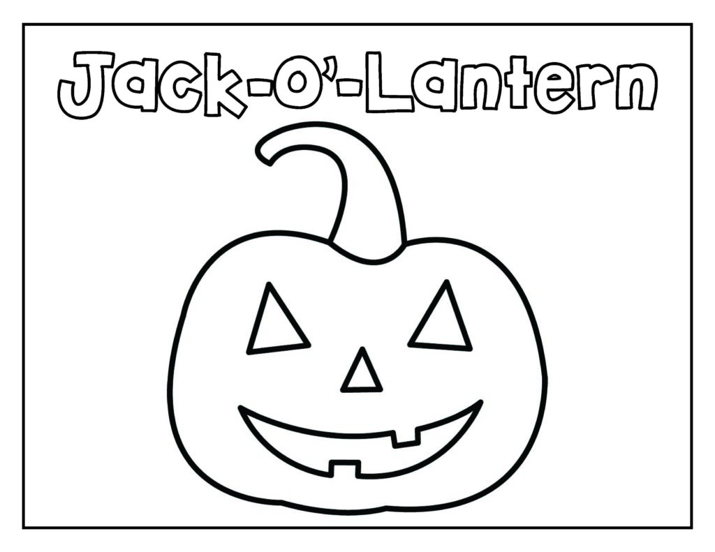 Jack o lantern coloring pages â mary martha mama