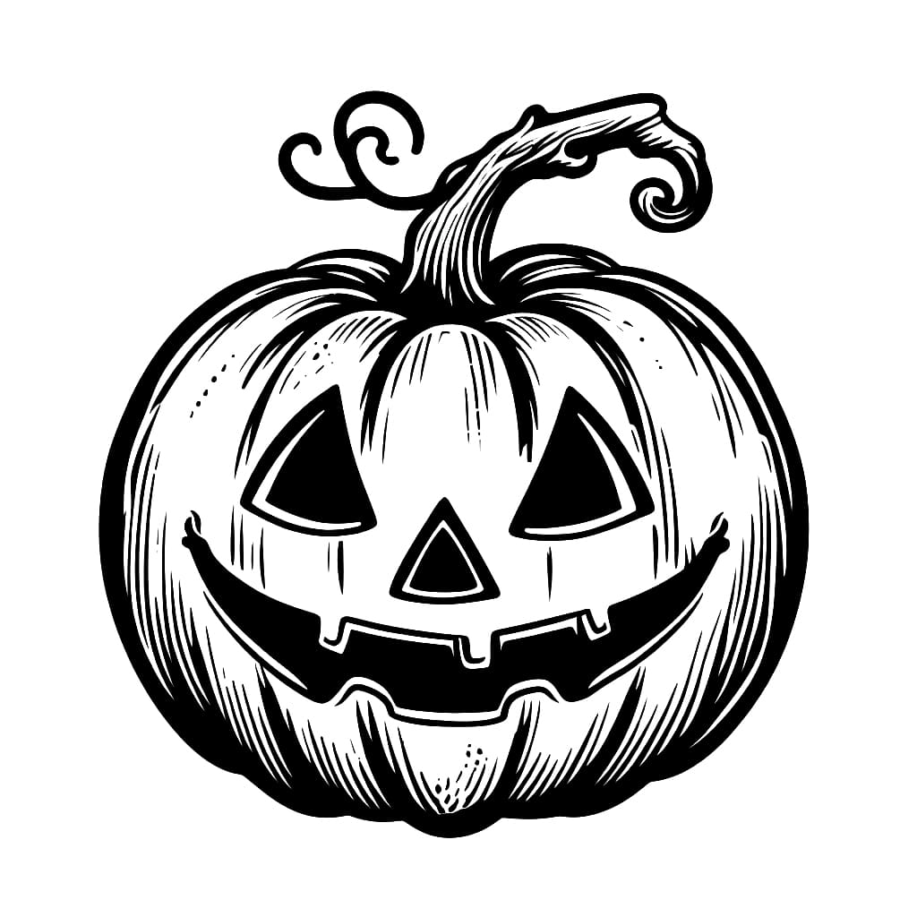 Printable halloween jack o lantern coloring page