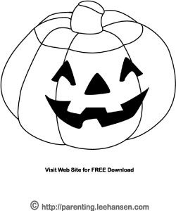 Smiling jack o lantern halloween coloring page