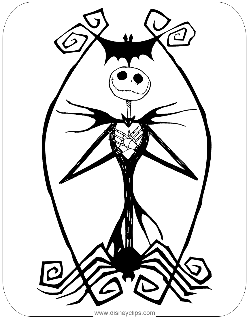 The nightmare before christmas coloring pages