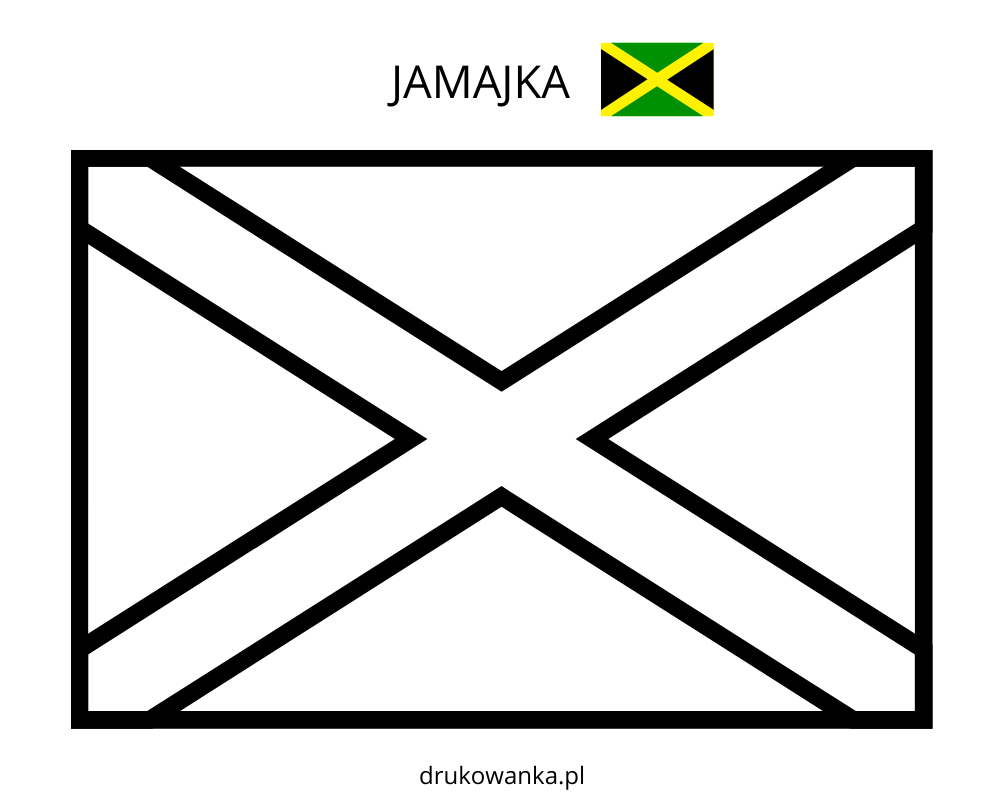 Jamaica flag coloring book to print and online