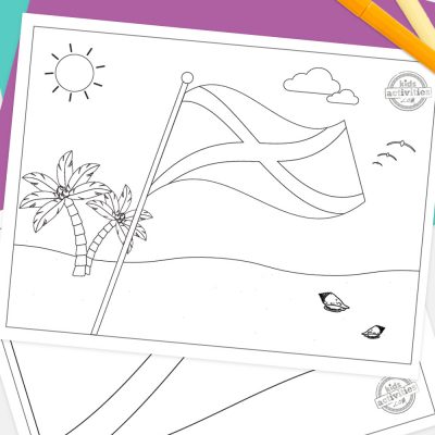 Bright and bold jamaican flag coloring pages kids activities blog