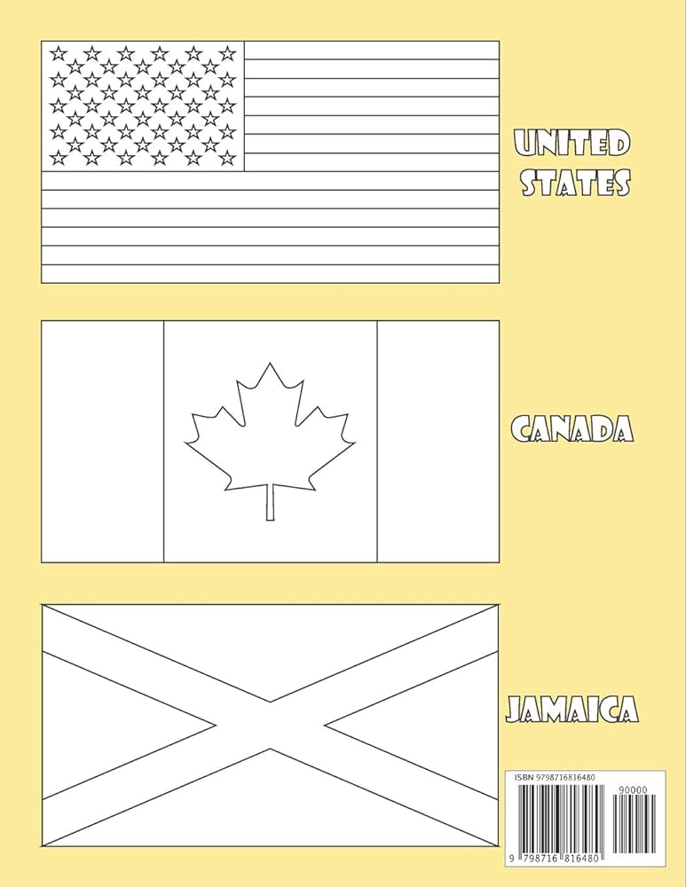 World flags the coloring book all the flags of the world have fun and explore a great gift for geography lovers for kids and adults large size for more