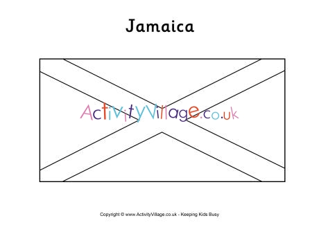 Jamaica flag louring page