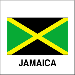 Clip art flags jamaica color i