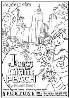 James and the giant peach charcaters louring pages