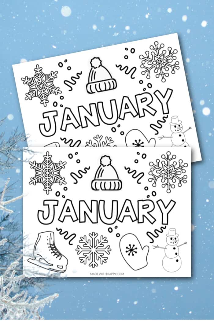 January coloring page