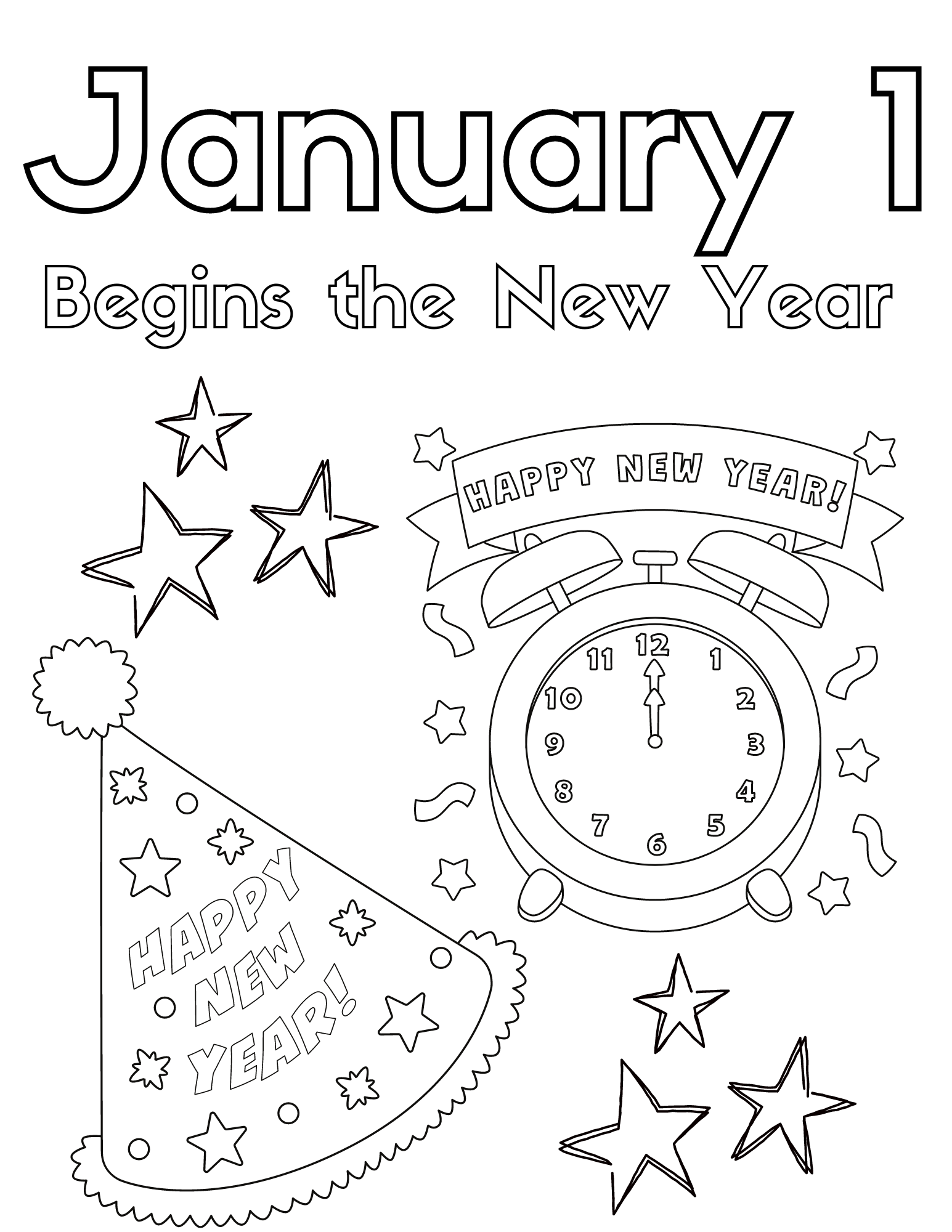 Free printable january coloring pages for kids and adults