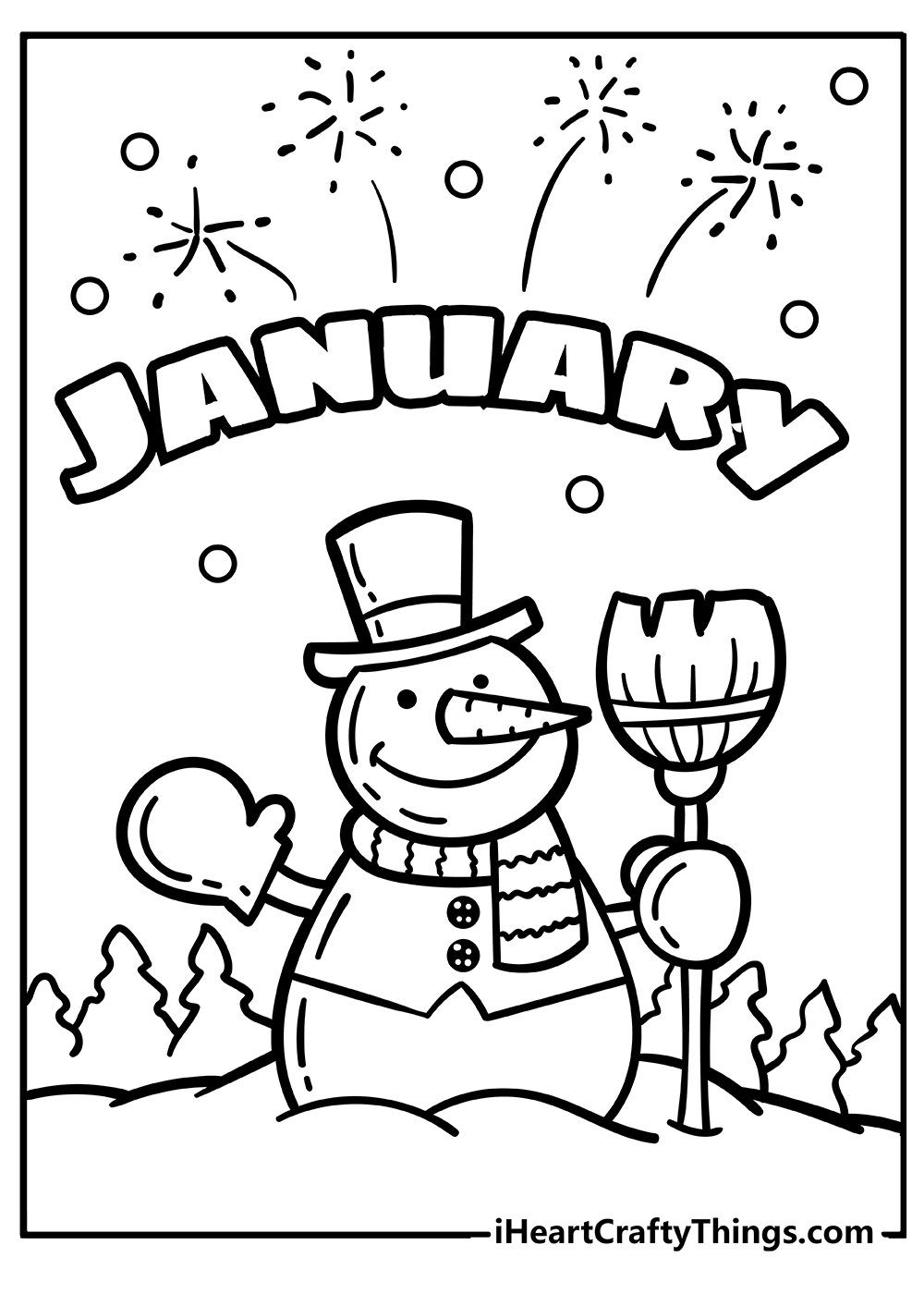 January coloring pages free printables