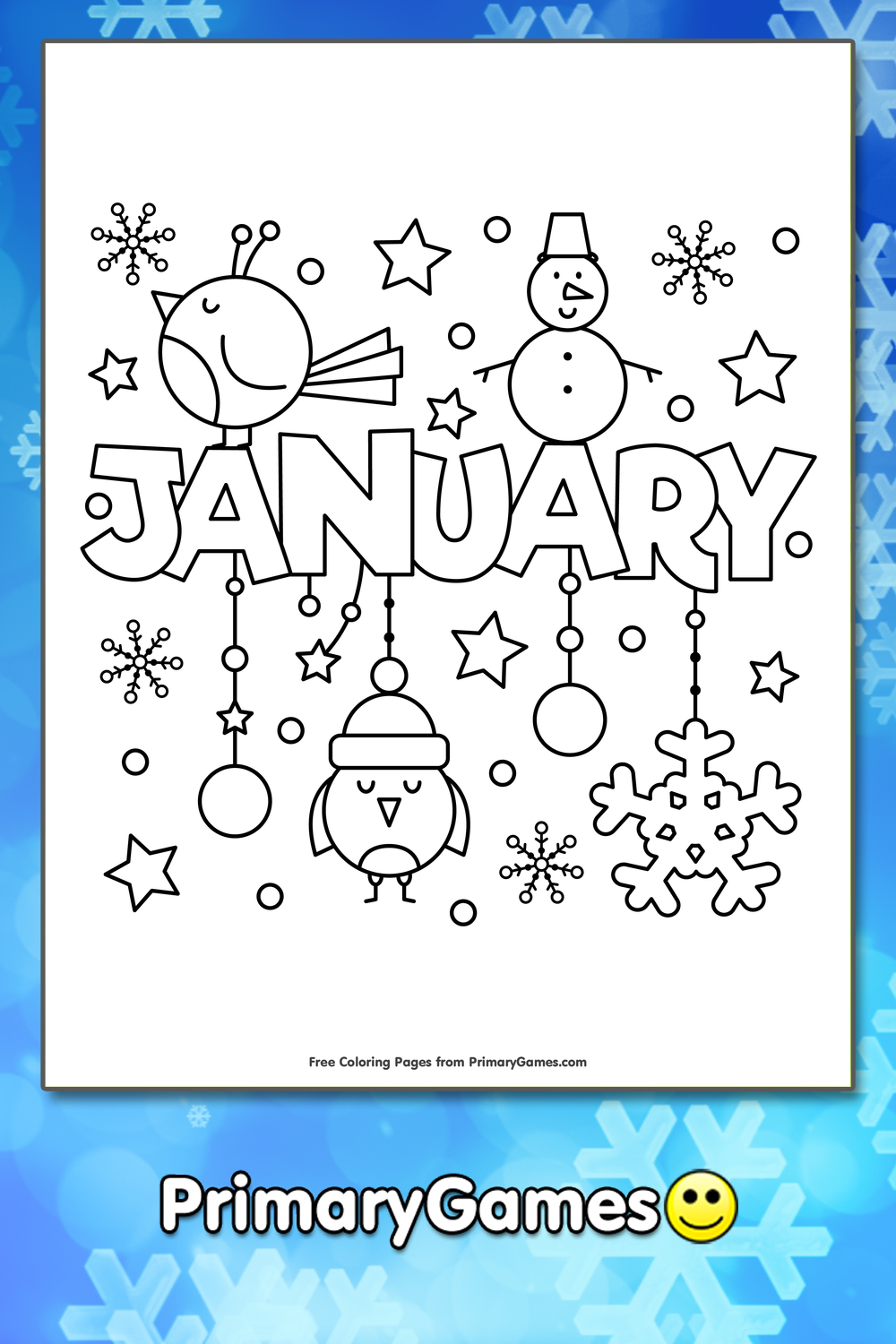 January coloring page â free printable pdf from