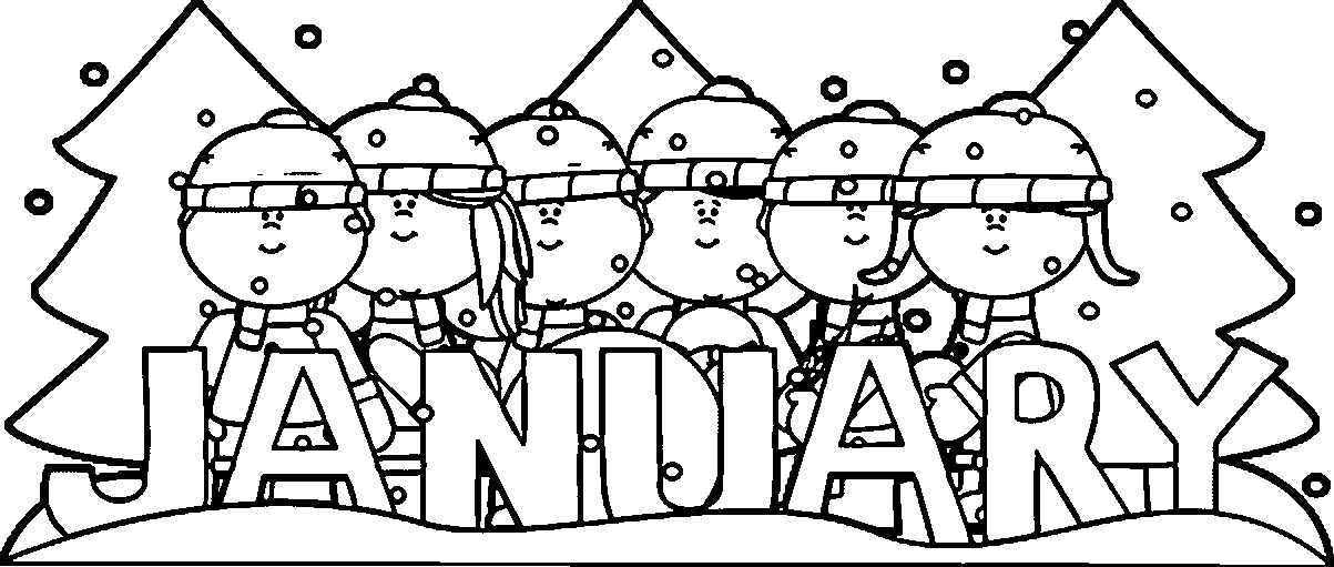 Printable january coloring pages