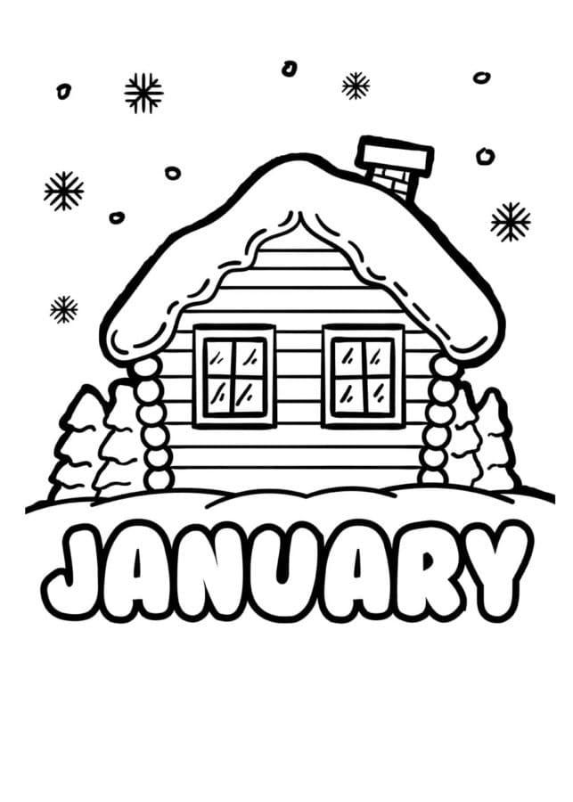 January coloring pages