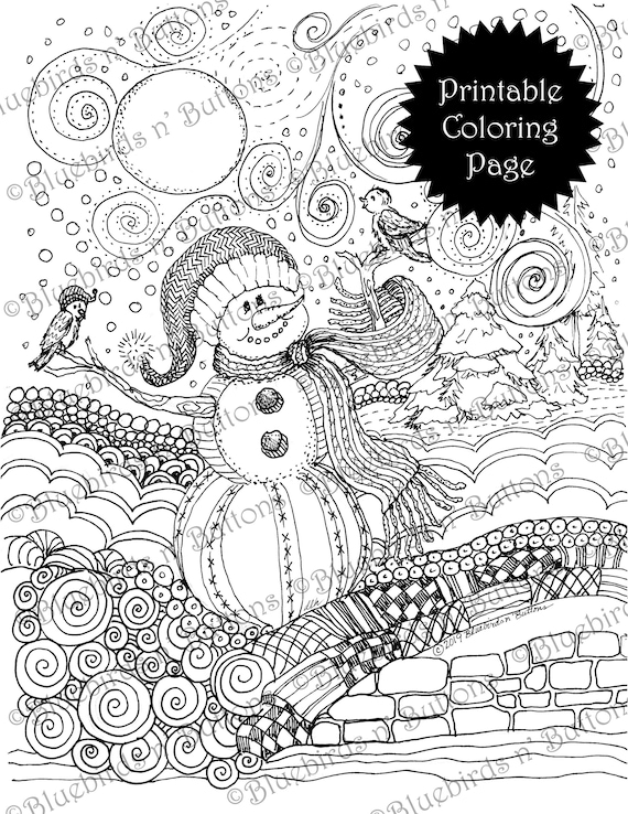 Coloring page printable coloring page january coloring snowman coloring page download adult coloring page kids coloring pages