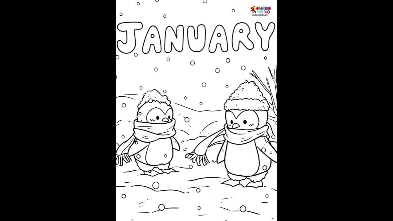 January coloring pages free printables coloringpagesonly january shorts