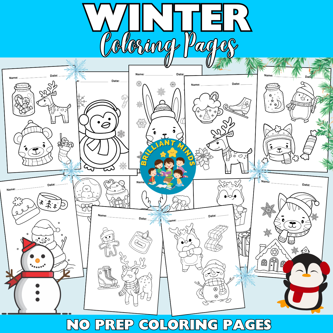 Winter coloring pages