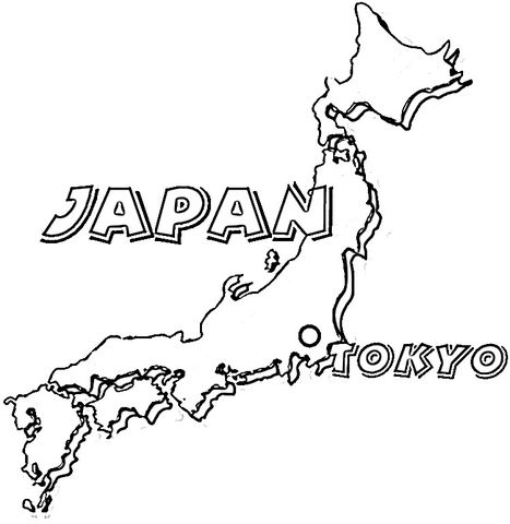Map of japan coloring page free printable coloring pages flag coloring pages japan coloring pages