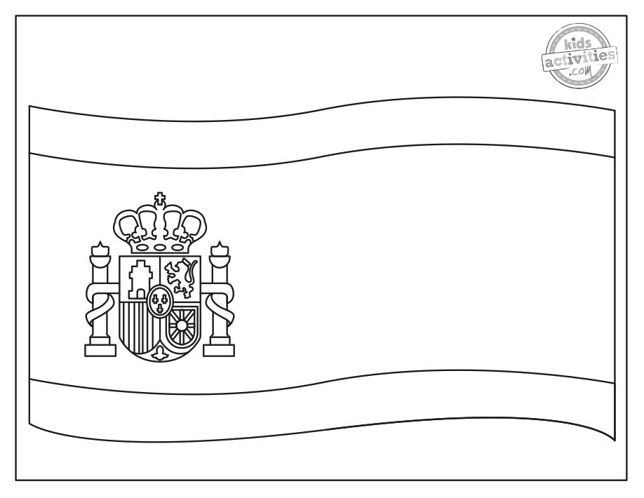 Traditional spain flag coloring pages kids activities blog kids activities