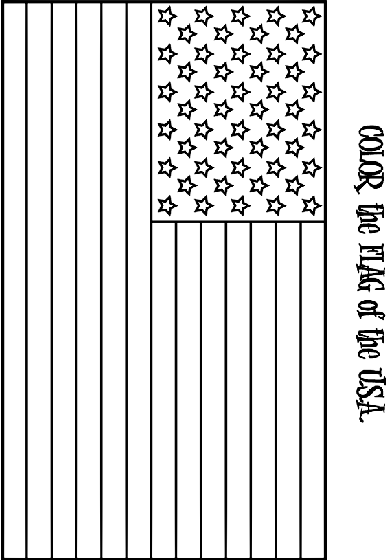 United states flag coloring page