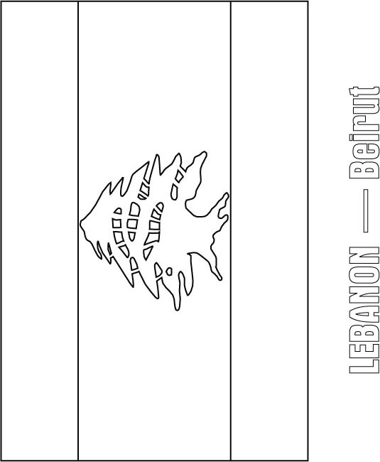 Lebanon flag coloring page download free lebanon flag coloring page for kids best coloring pages