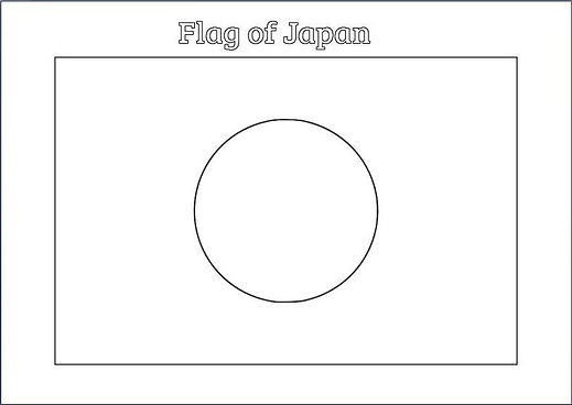 The flag of japan