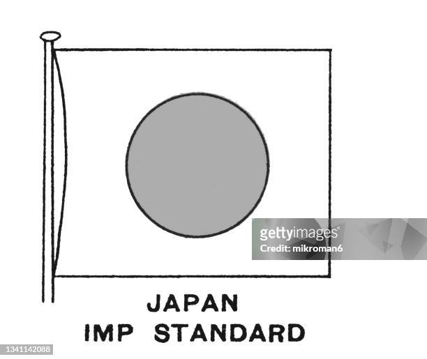 Flag of the japanese emperor stock photos high