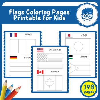 Flags coloring pages printable for kids by felixes tpt