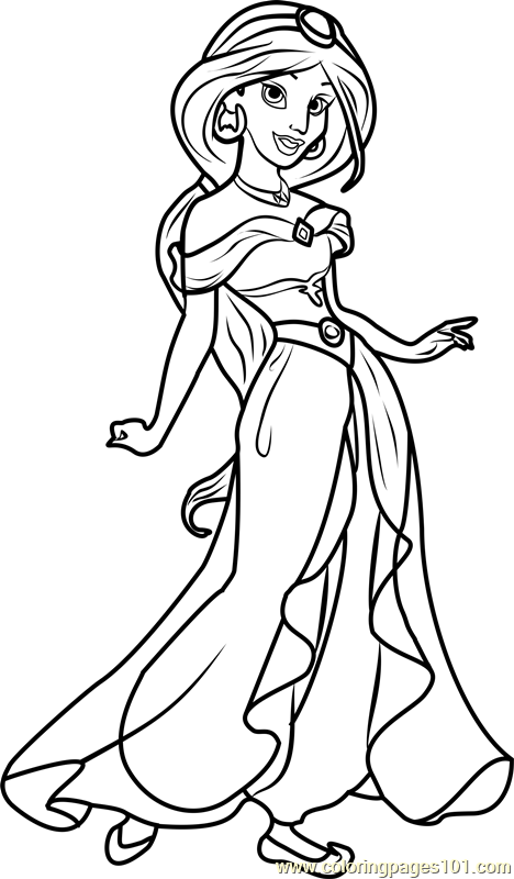 Princess jasmine coloring page princess coloring disney princess coloring pages disney coloring pages