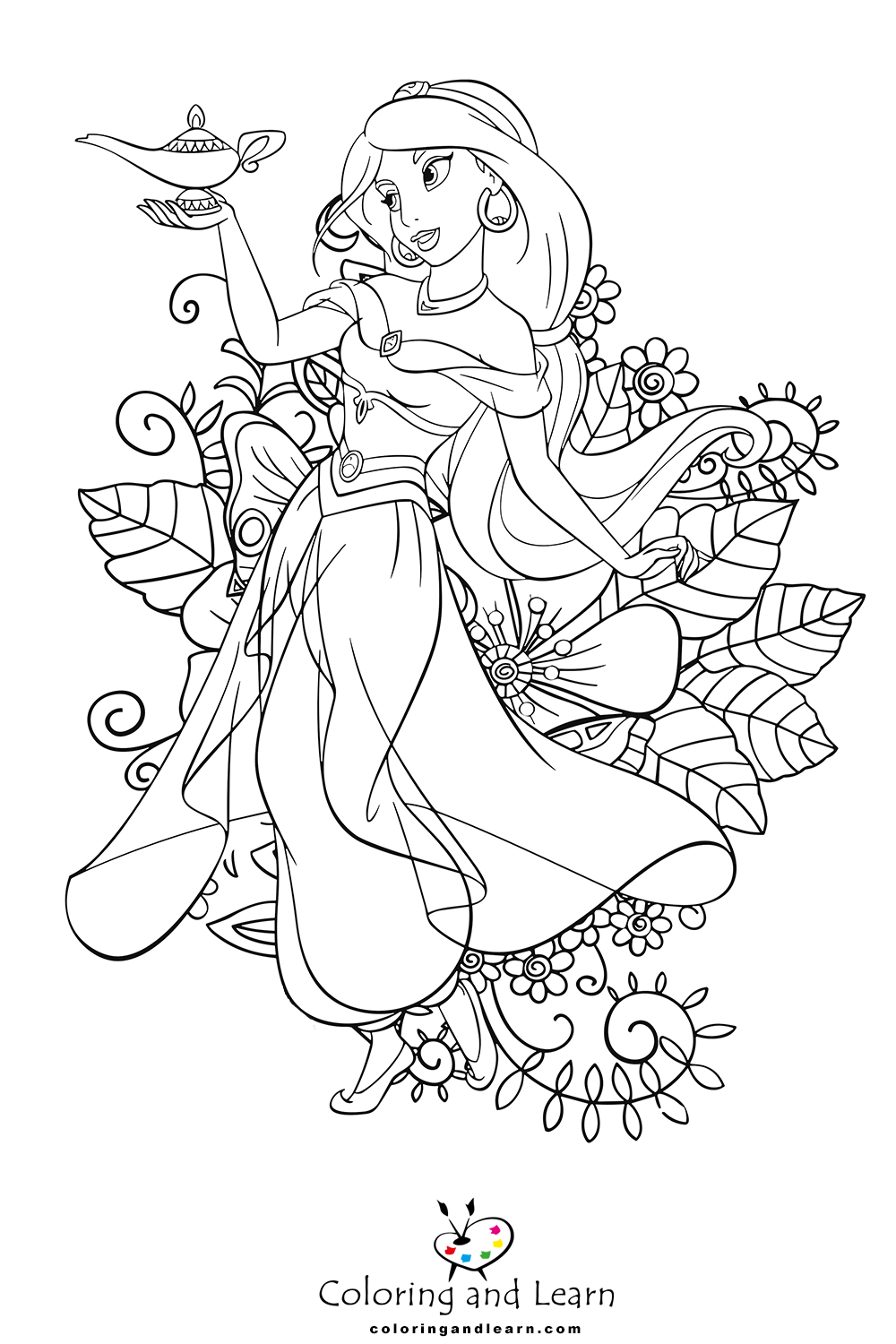 Jasmine coloring pages