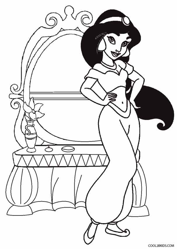 Printable jasmine coloring pages for kids coolbkids princess coloring pages disney princess coloring pages disney princess colors